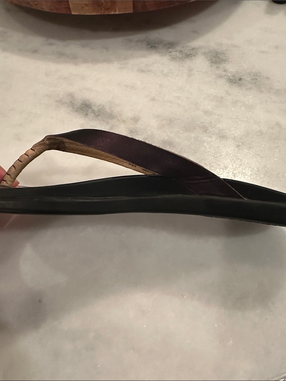 OluKai Black Footbed Flip Ho’opio Sandals - Picture 4 of 6
